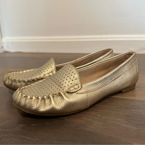 Gold Sperry Topsider Boat Shoes Loafers